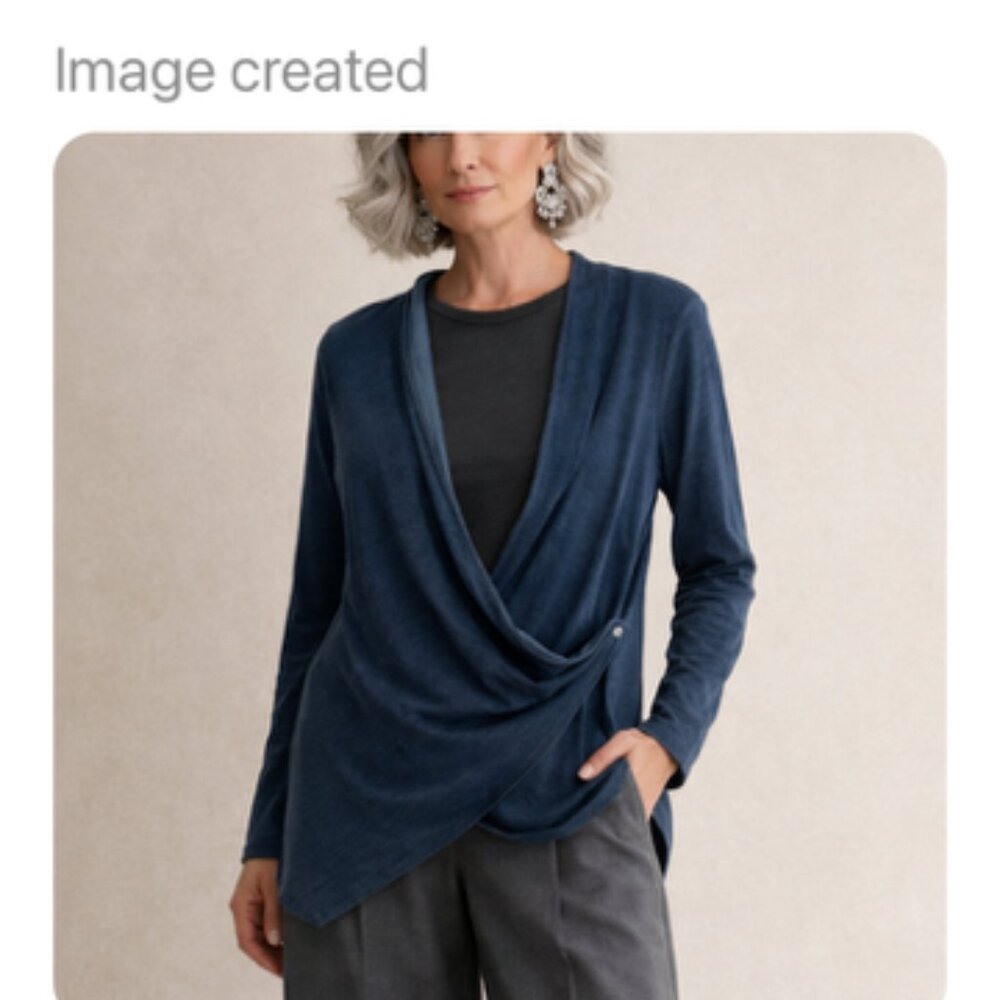 Pure Jill Indigo wrap cardigan blue women's size S ( see measurements)